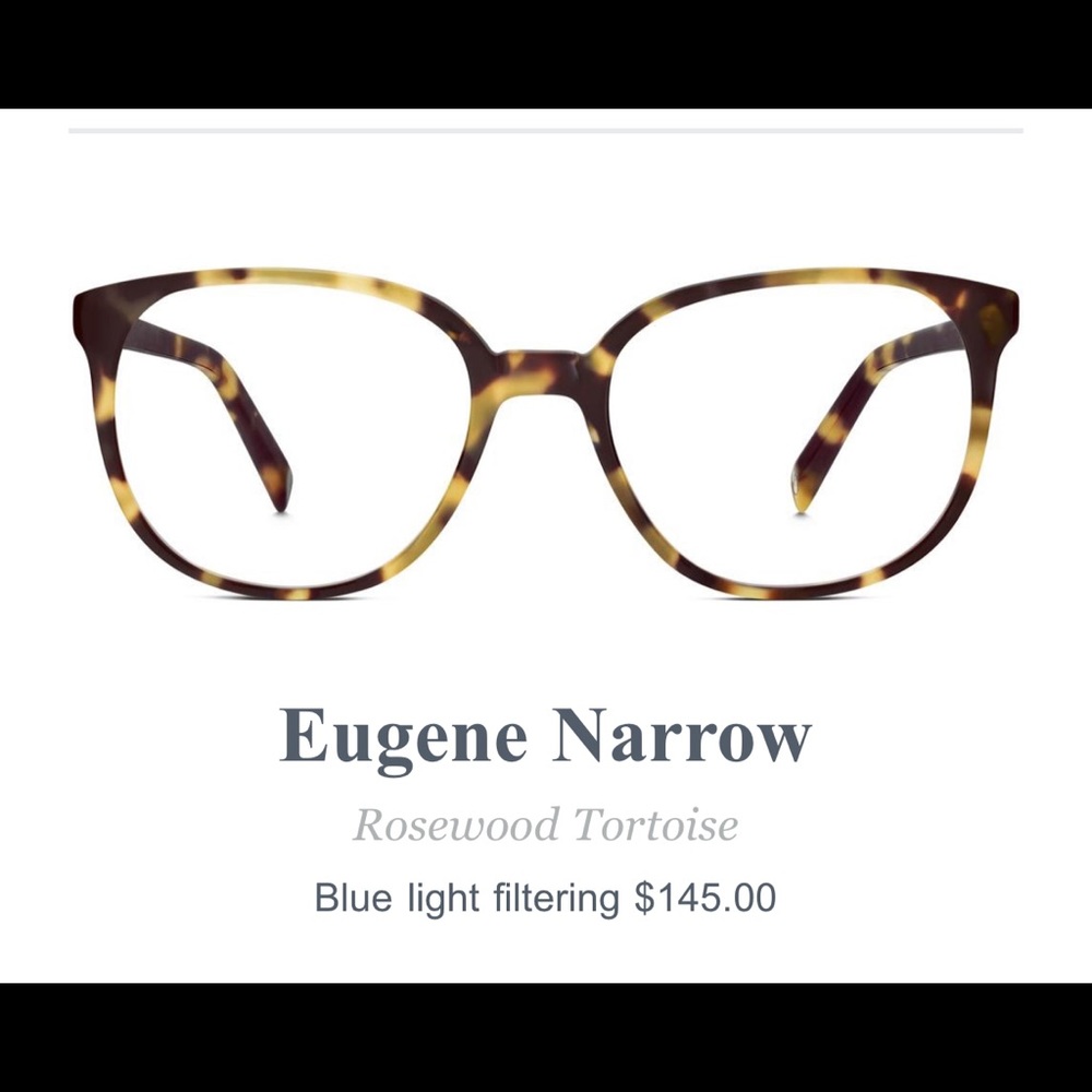 Warby Parker Blue Light Eugene Glasses in Tort
